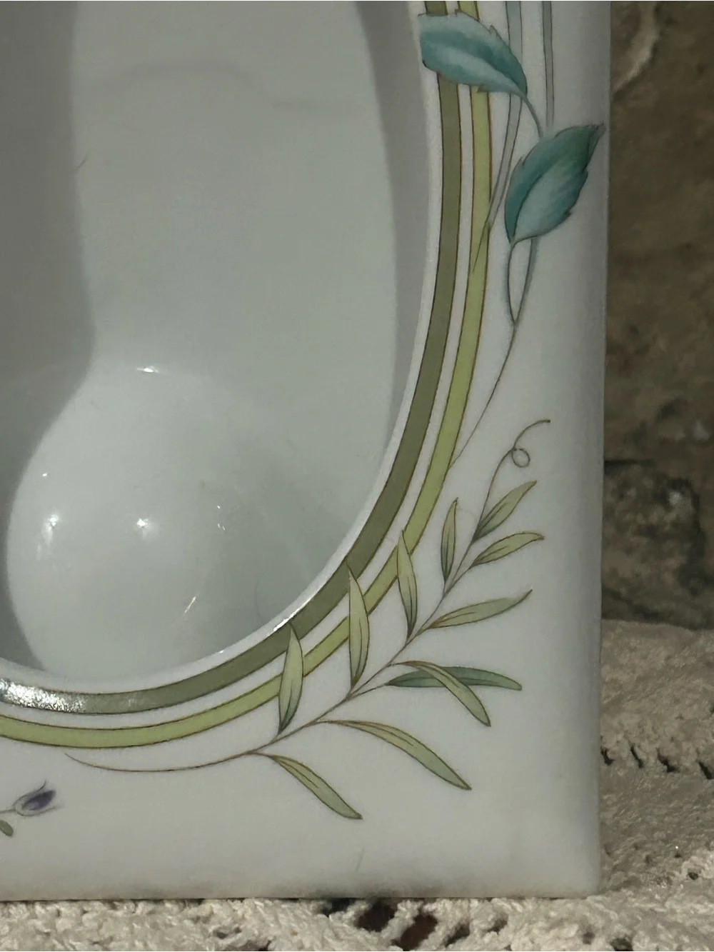 Vintage Andrea by Sadek Porcelain Floral & Butterfly Picture Frame